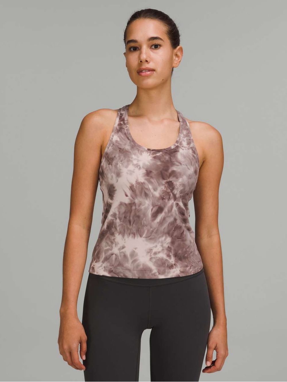 Lululemon Cool Racerback Short Tank Top *Nulu Diamond Dye Mink Bery Lunar Rock